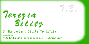 terezia bilitz business card